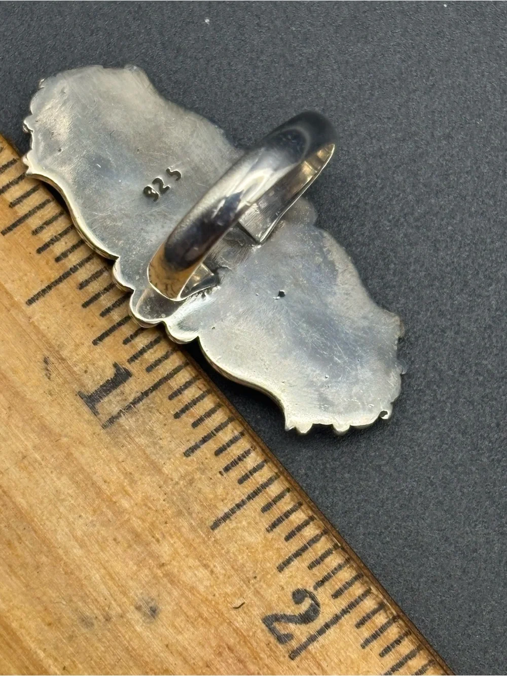 Sterling Silver Long Statement Ring